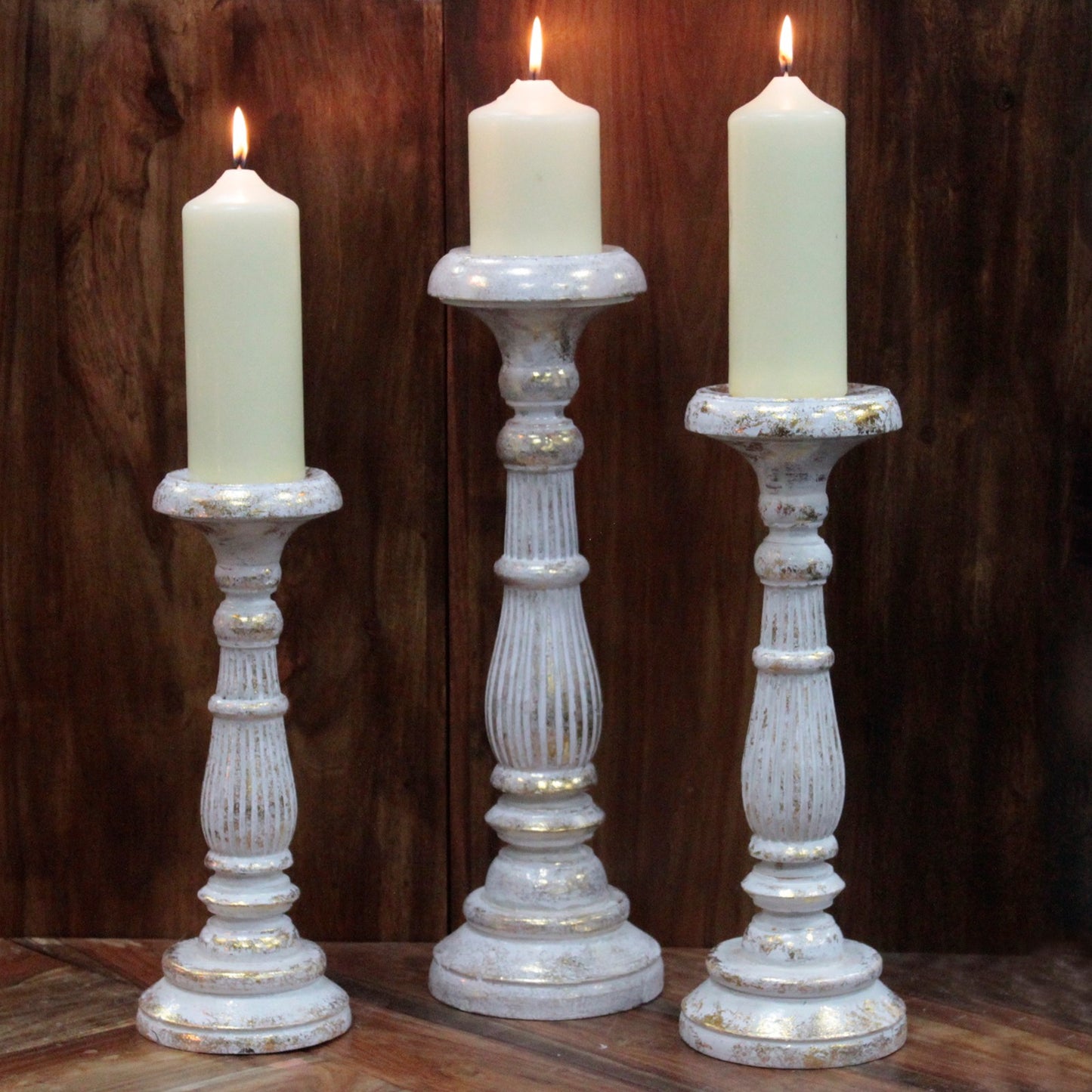 Candle Stand - Turquois Gold- white gold