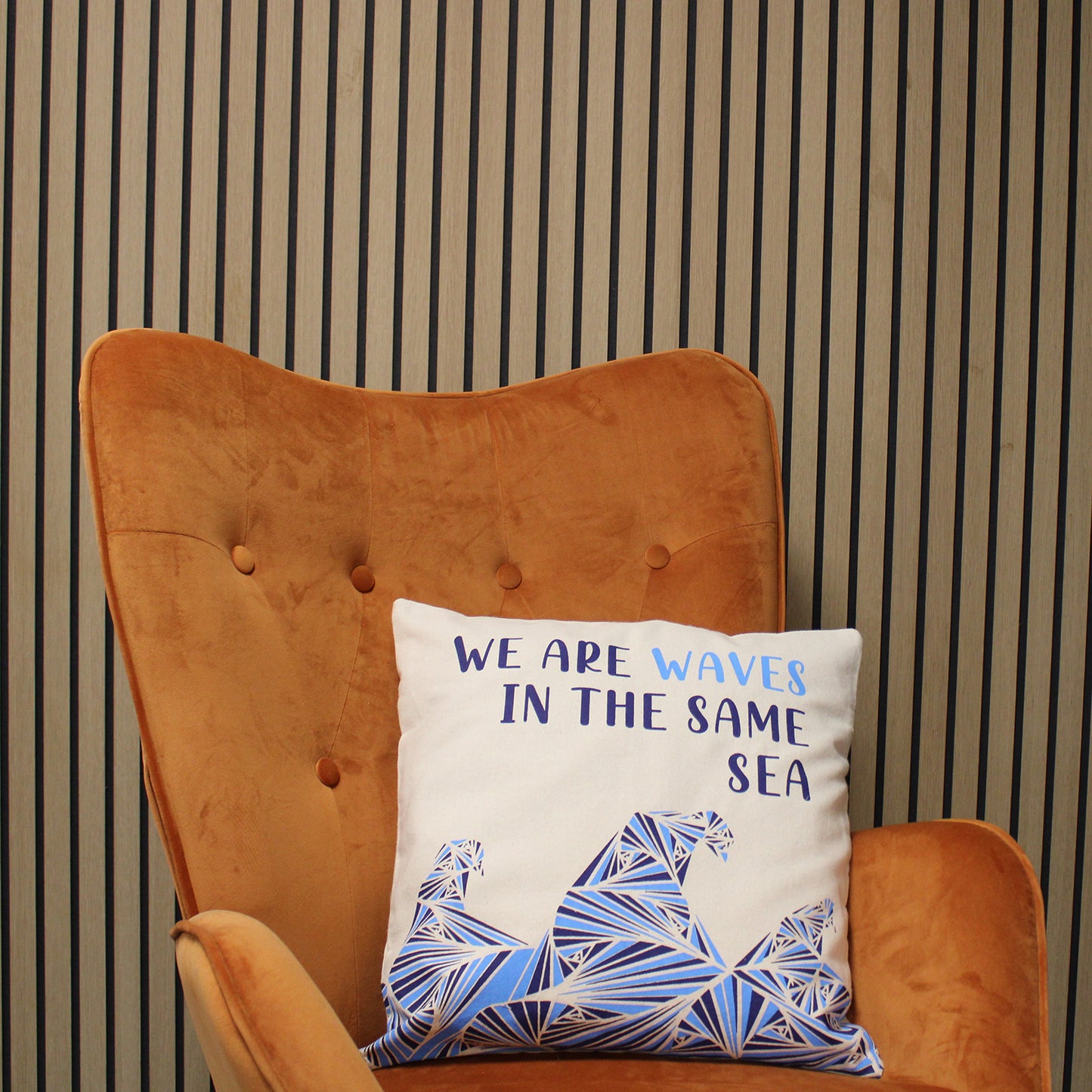 3x Printed Cotton Cushion Cover