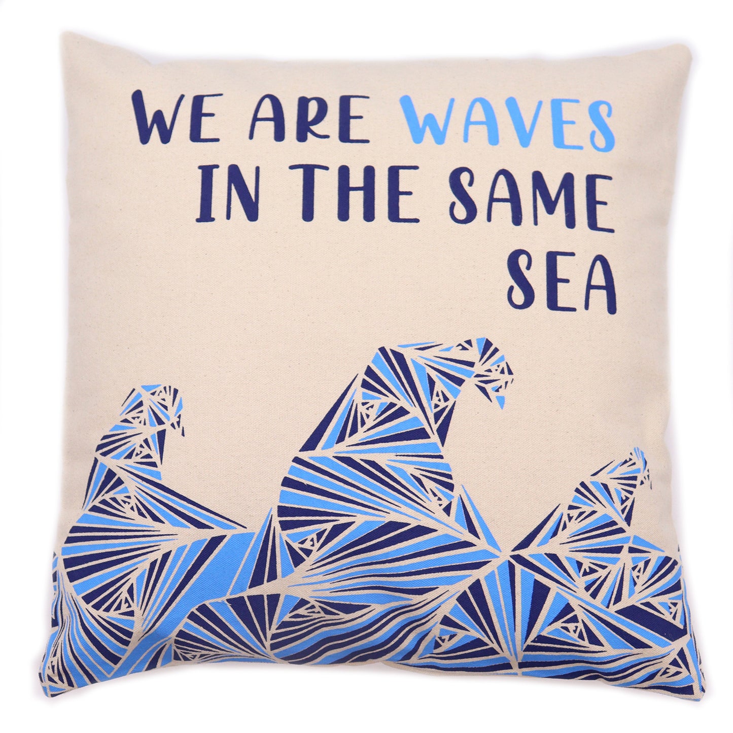 3x Printed Cotton Cushion Cover
