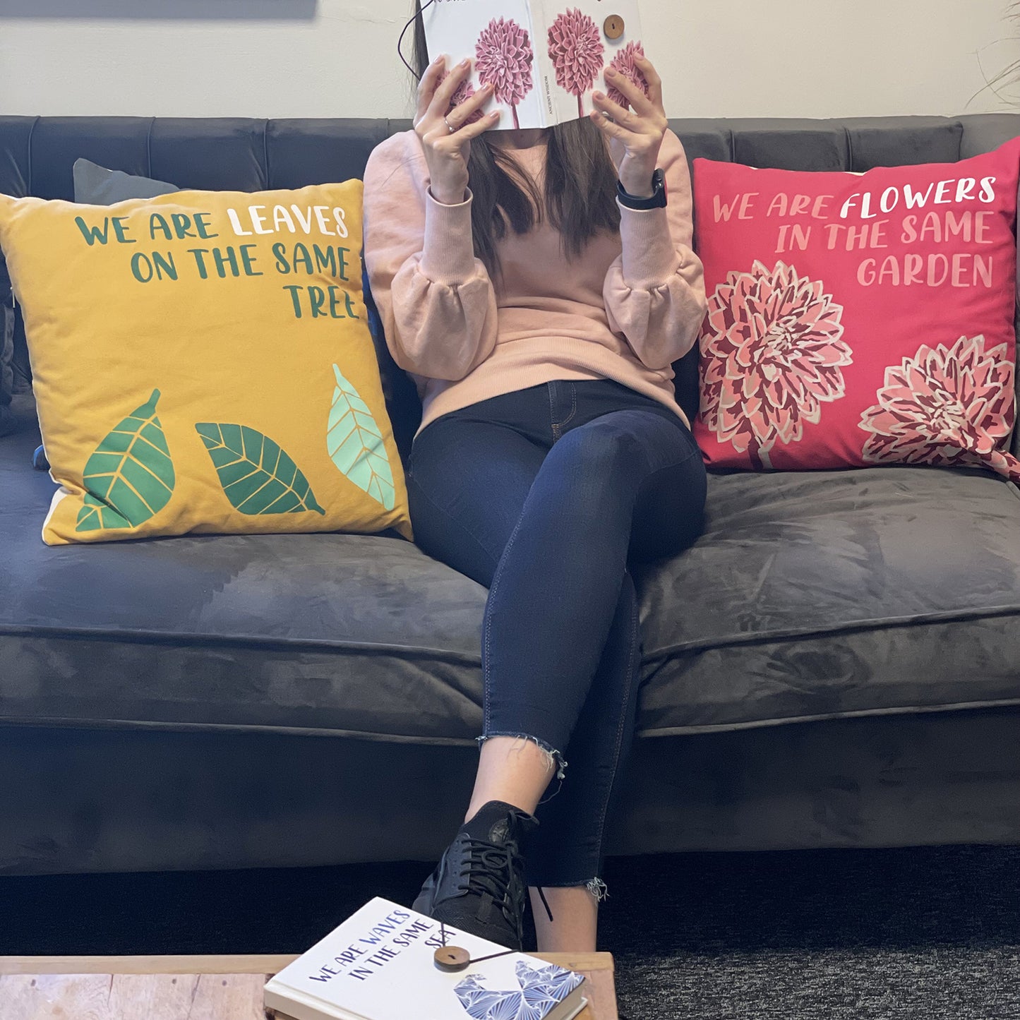 3x Printed Cotton Cushion Cover