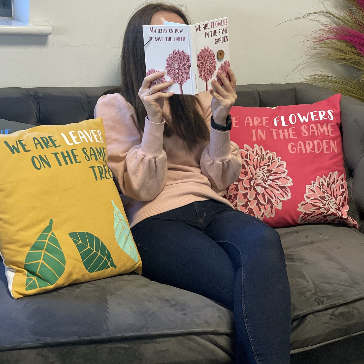 3x Printed Cotton Cushion Cover