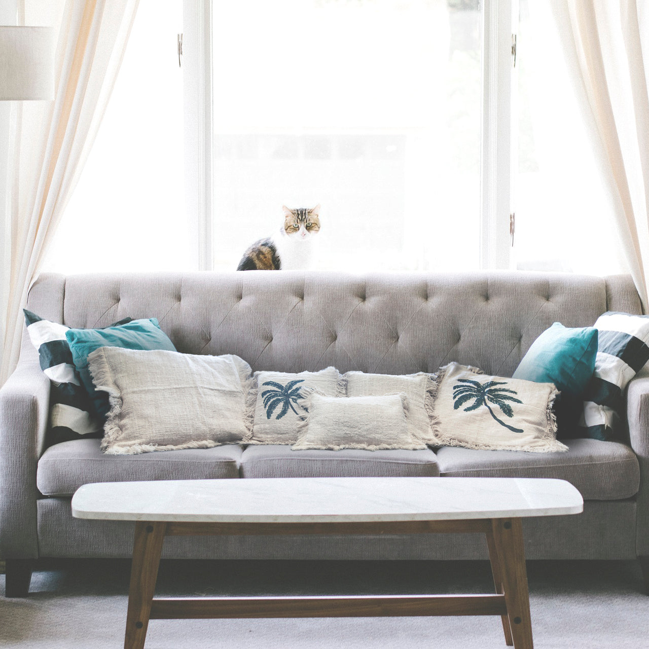 Linen Cushion cover with fringe