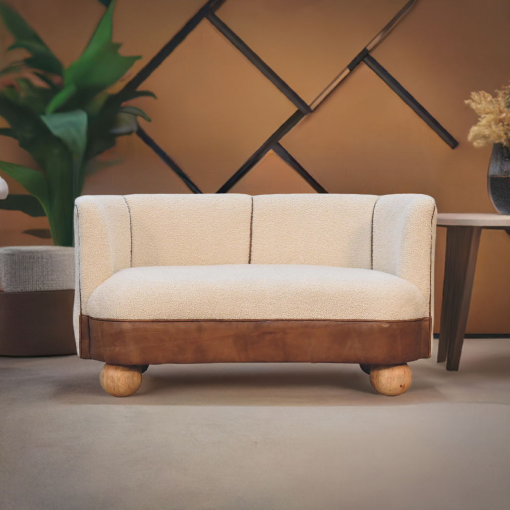 Boucle Cream Buffalo Small Sofa