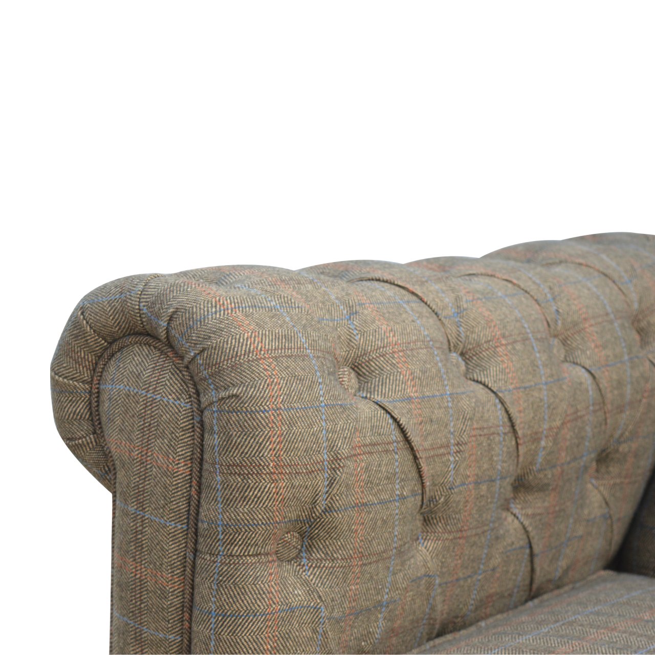 Multi Tweed 3 Seat Chesterfield Sofa