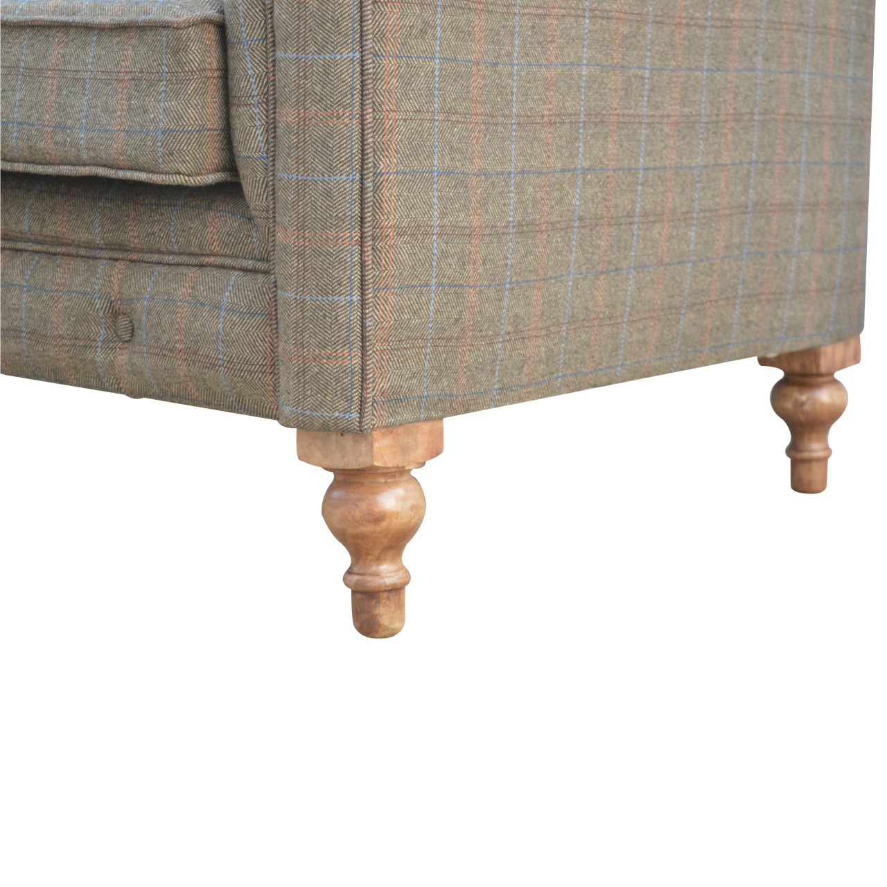 Multi Tweed 3 Seat Chesterfield Sofa
