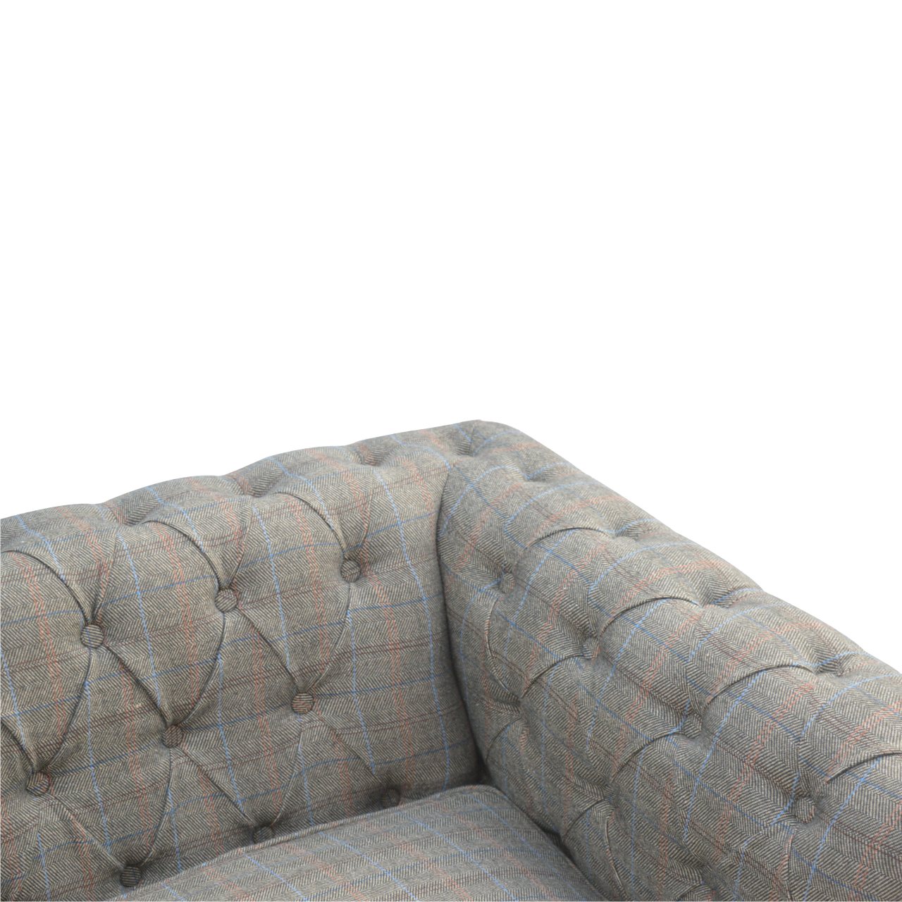 Multi Tweed 3 Seat Chesterfield Sofa