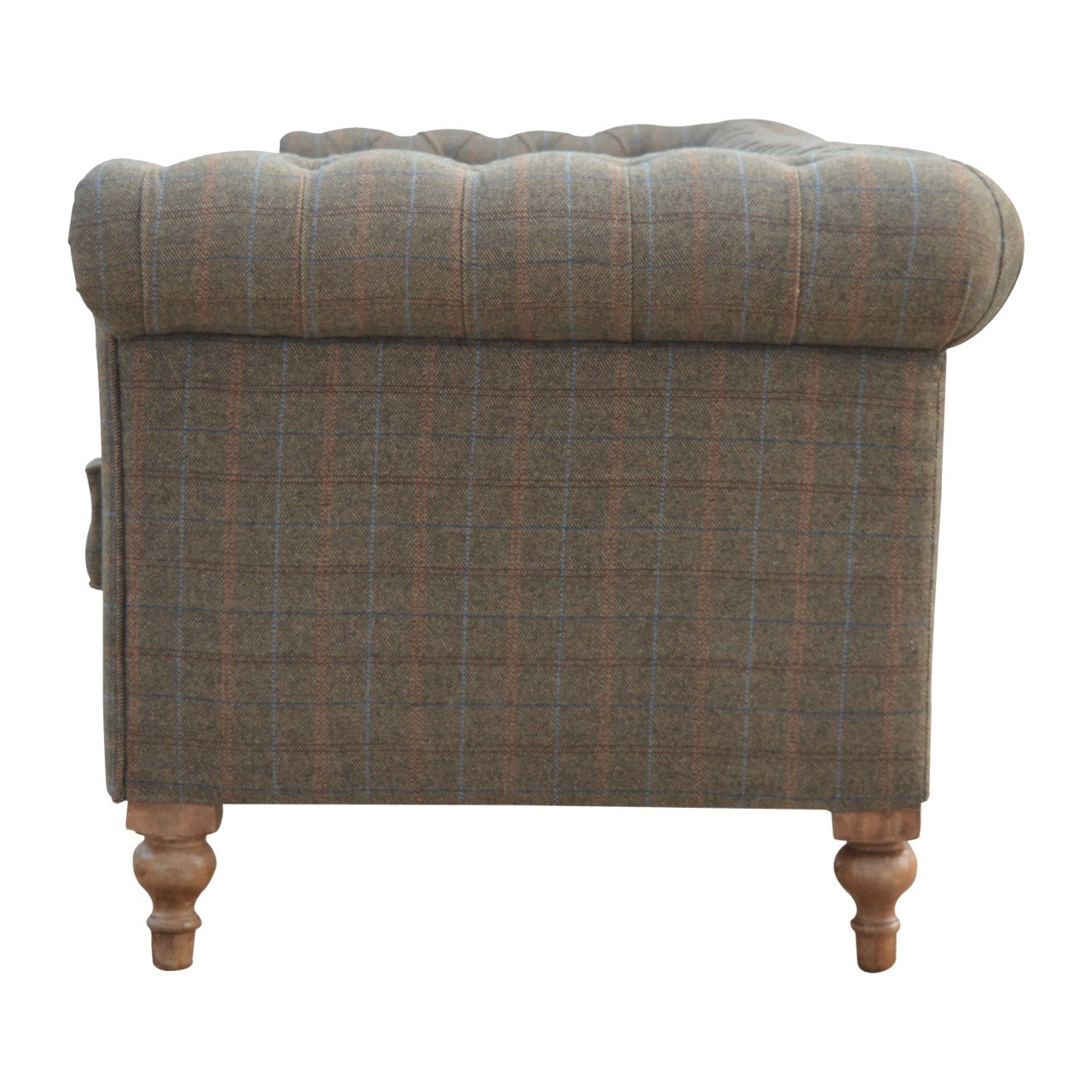 Multi Tweed 3 Seat Chesterfield Sofa