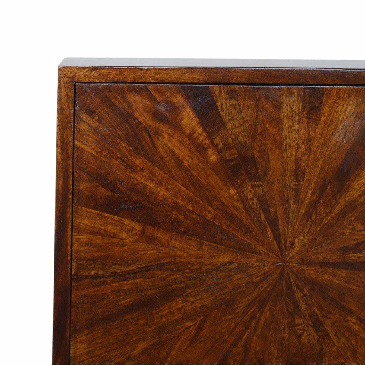 Solid Wood Chestnut Sunrise Sideboard Cabinet