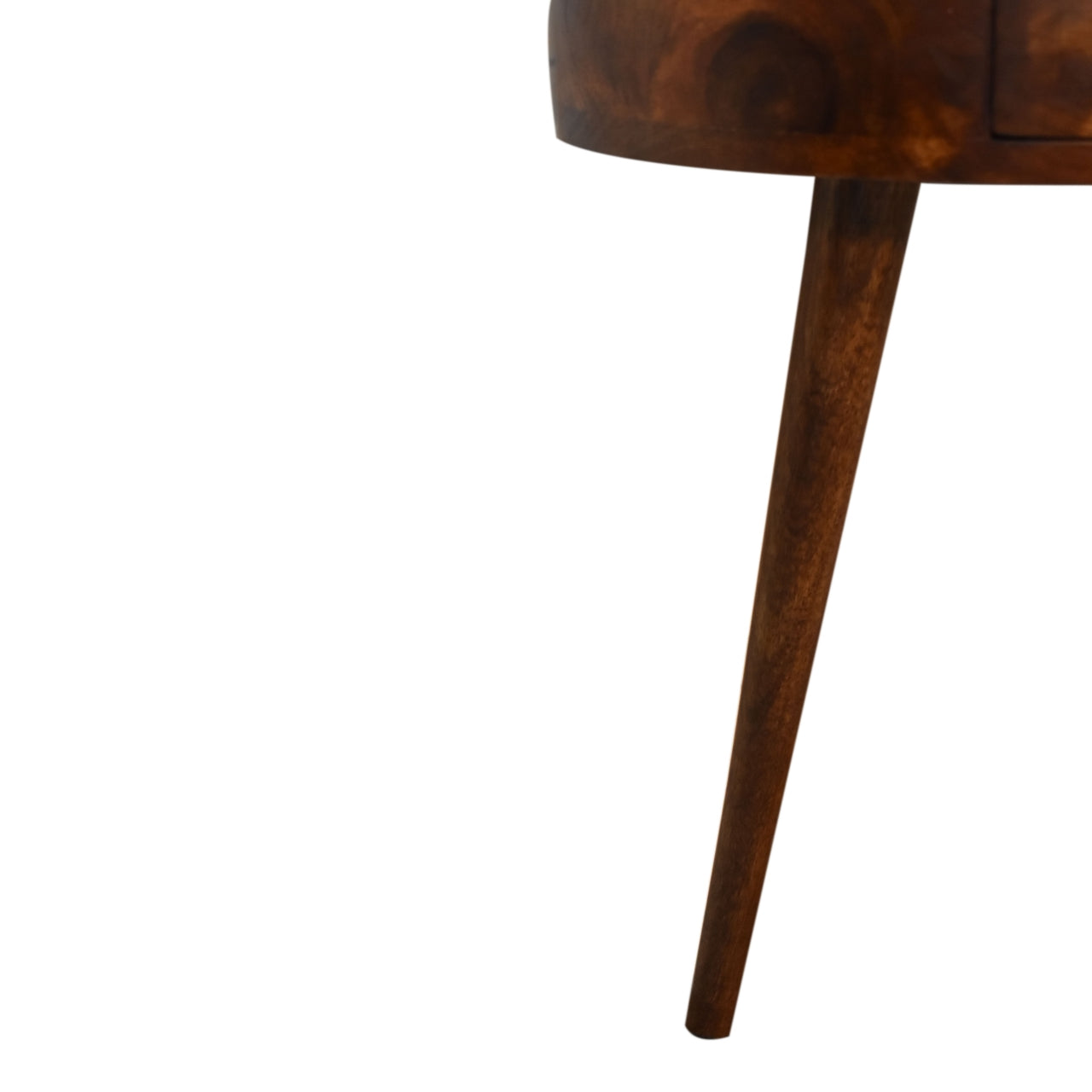 Chestnut Semi Circle Bedside lamp table