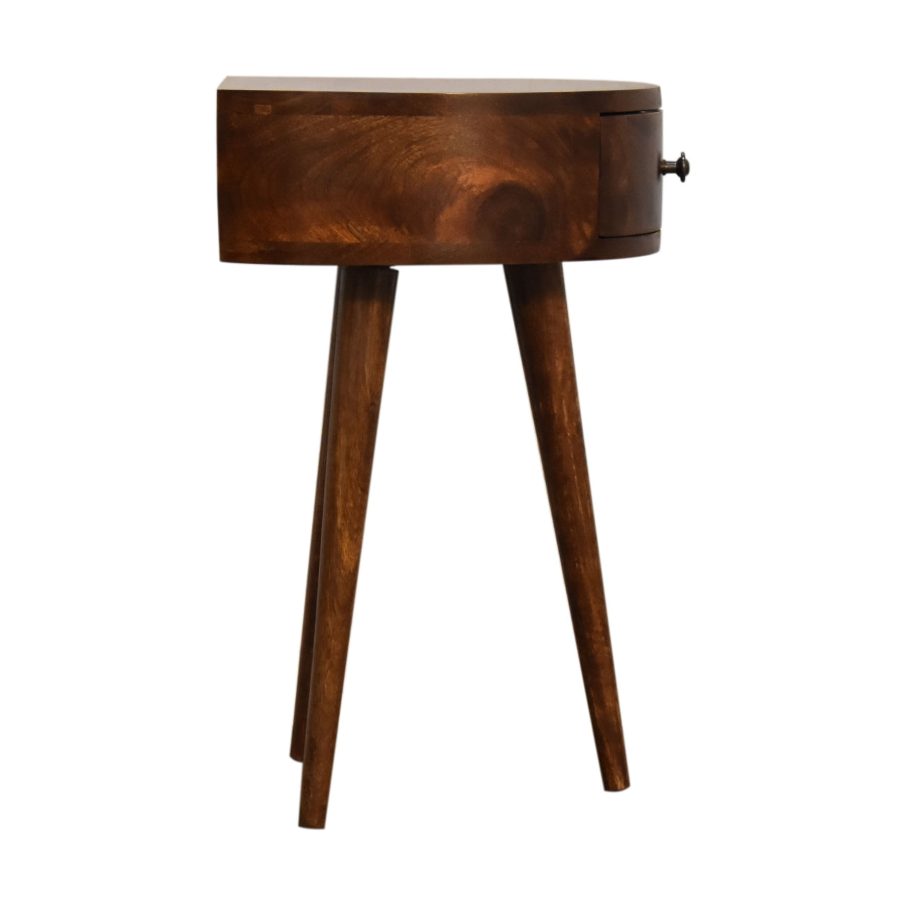 Chestnut Semi Circle Bedside lamp table