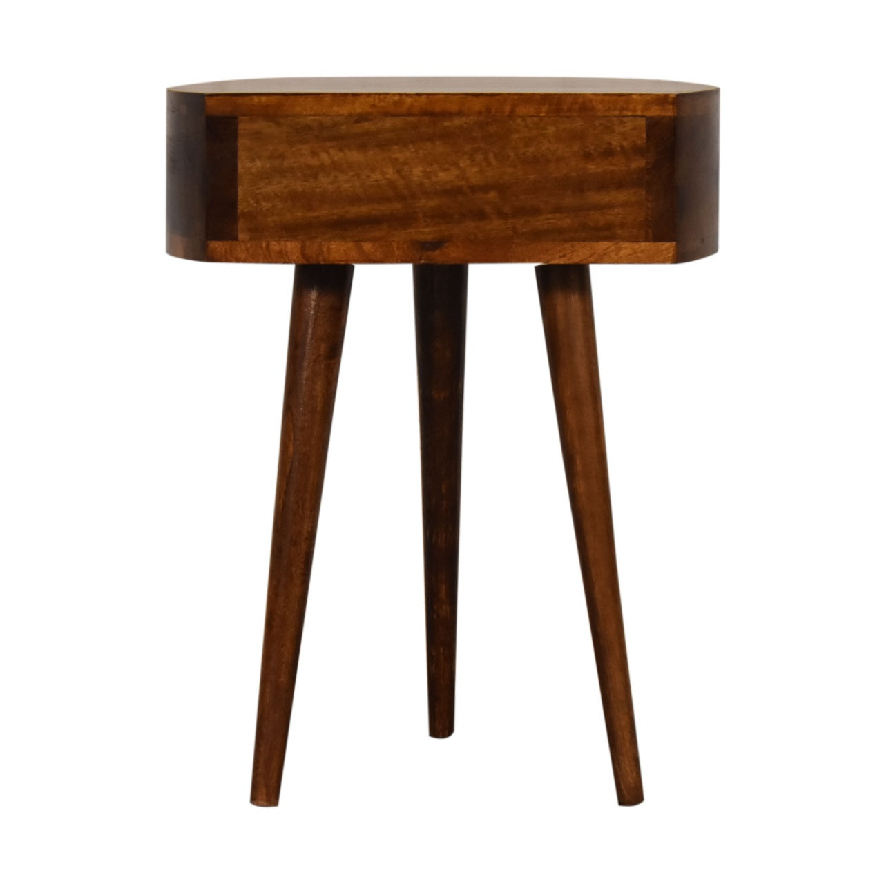 Chestnut Semi Circle Bedside lamp table