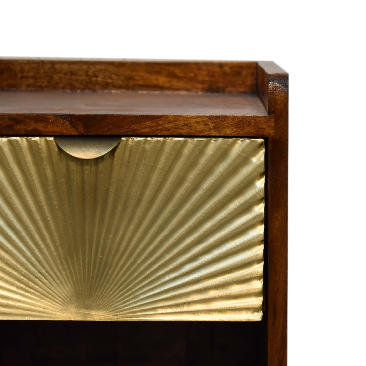 Mini Manila Gold 1 Drawer Bedside Table Night Stand