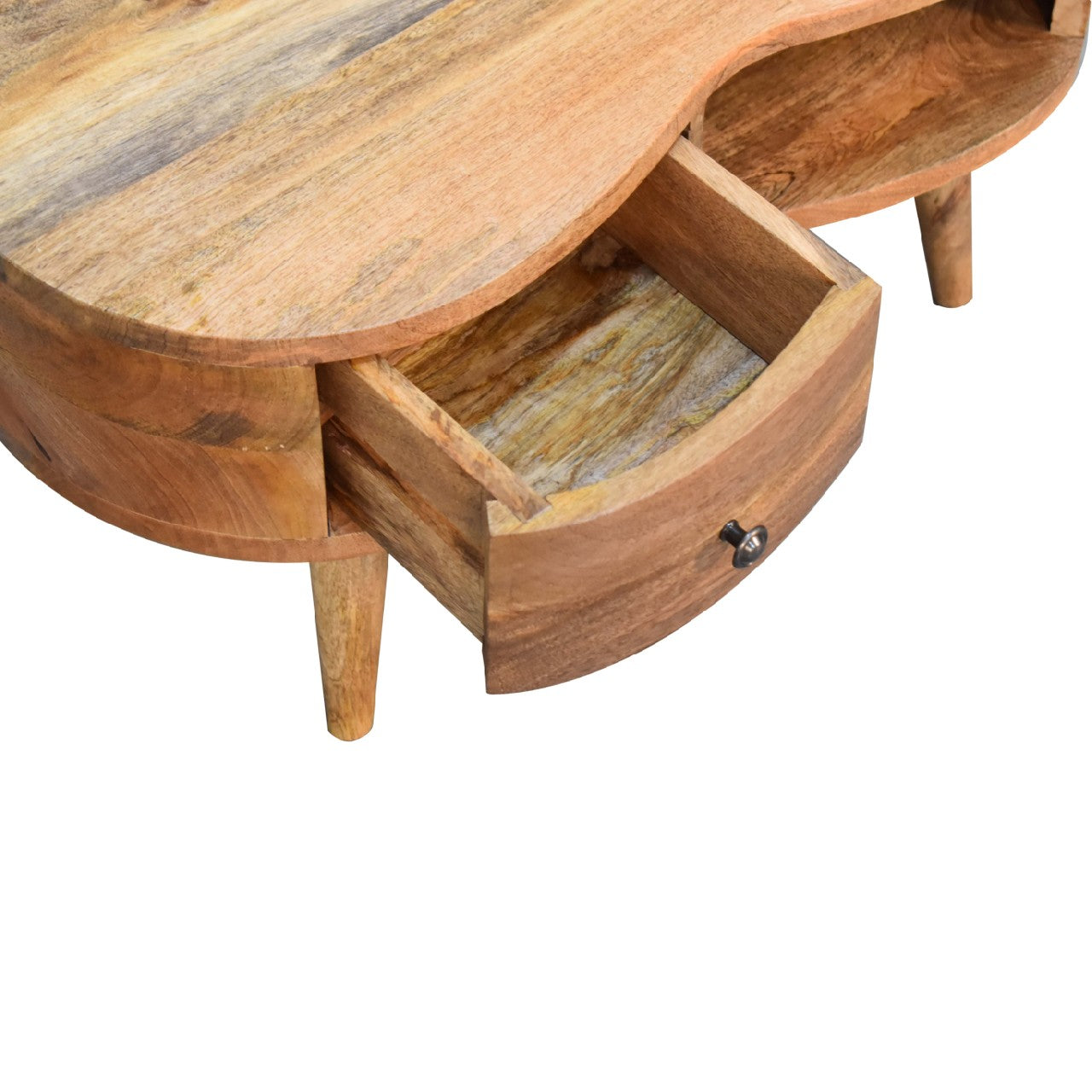Solid Wood Mini Oak-ish Wave Coffee Table