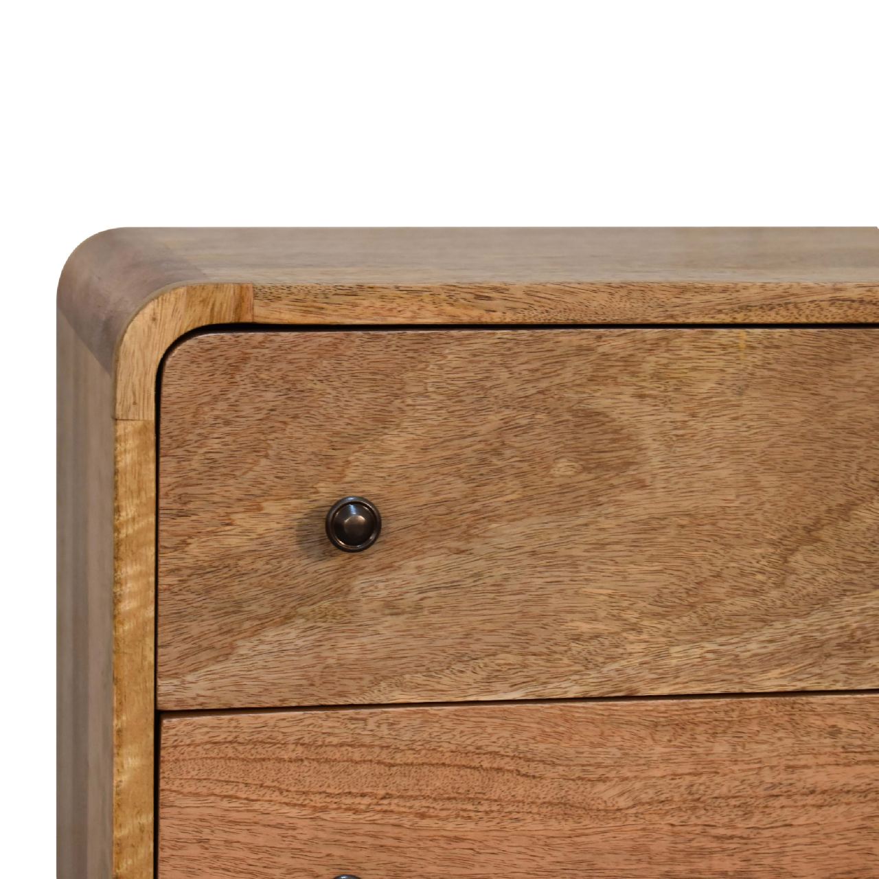 Mini Curved Oak-ish Chest Of Draws