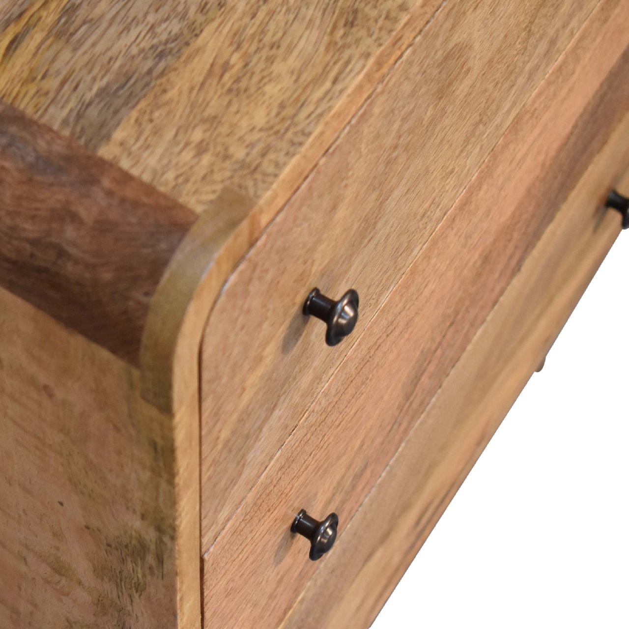 Mini Curved Oak-ish Chest Of Draws