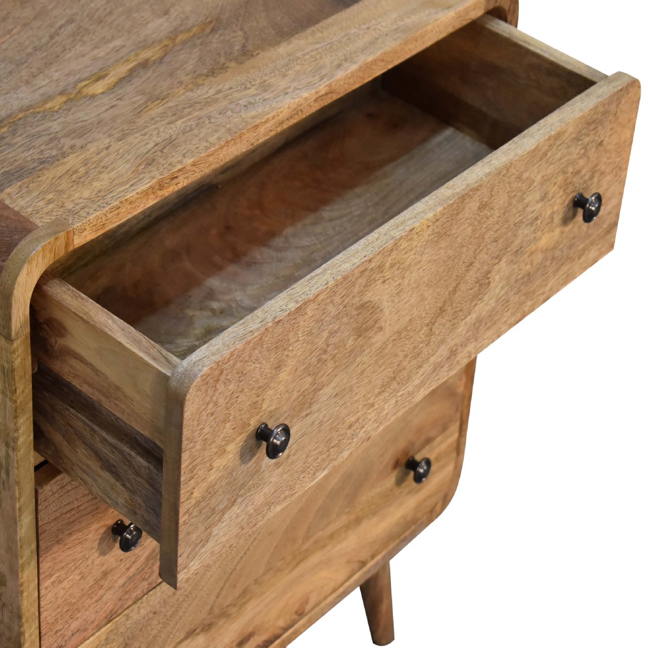 Mini Curved Oak-ish Chest Of Draws