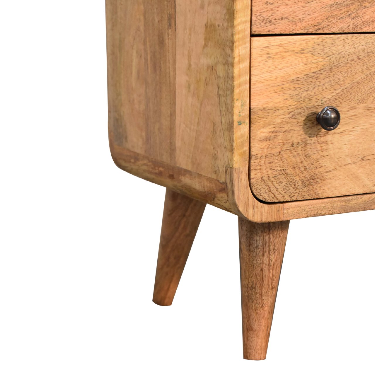 Mini Curved Oak-ish Chest Of Draws