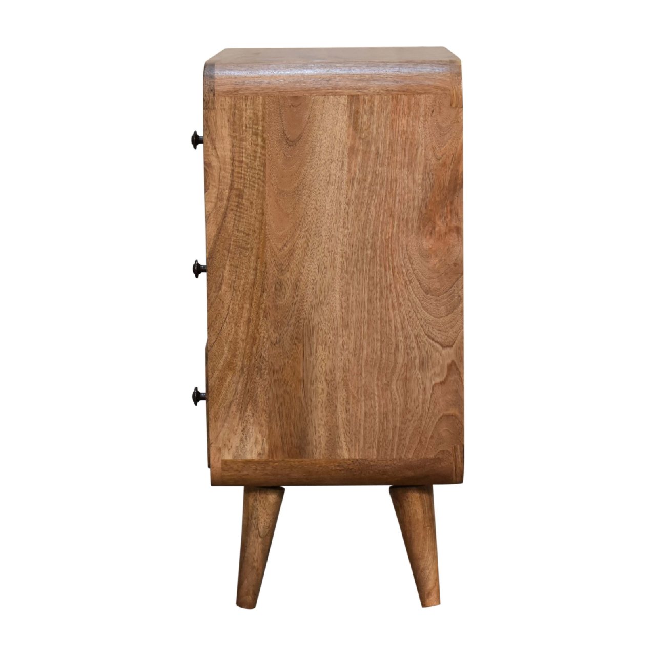 Mini Curved Oak-ish Chest Of Draws