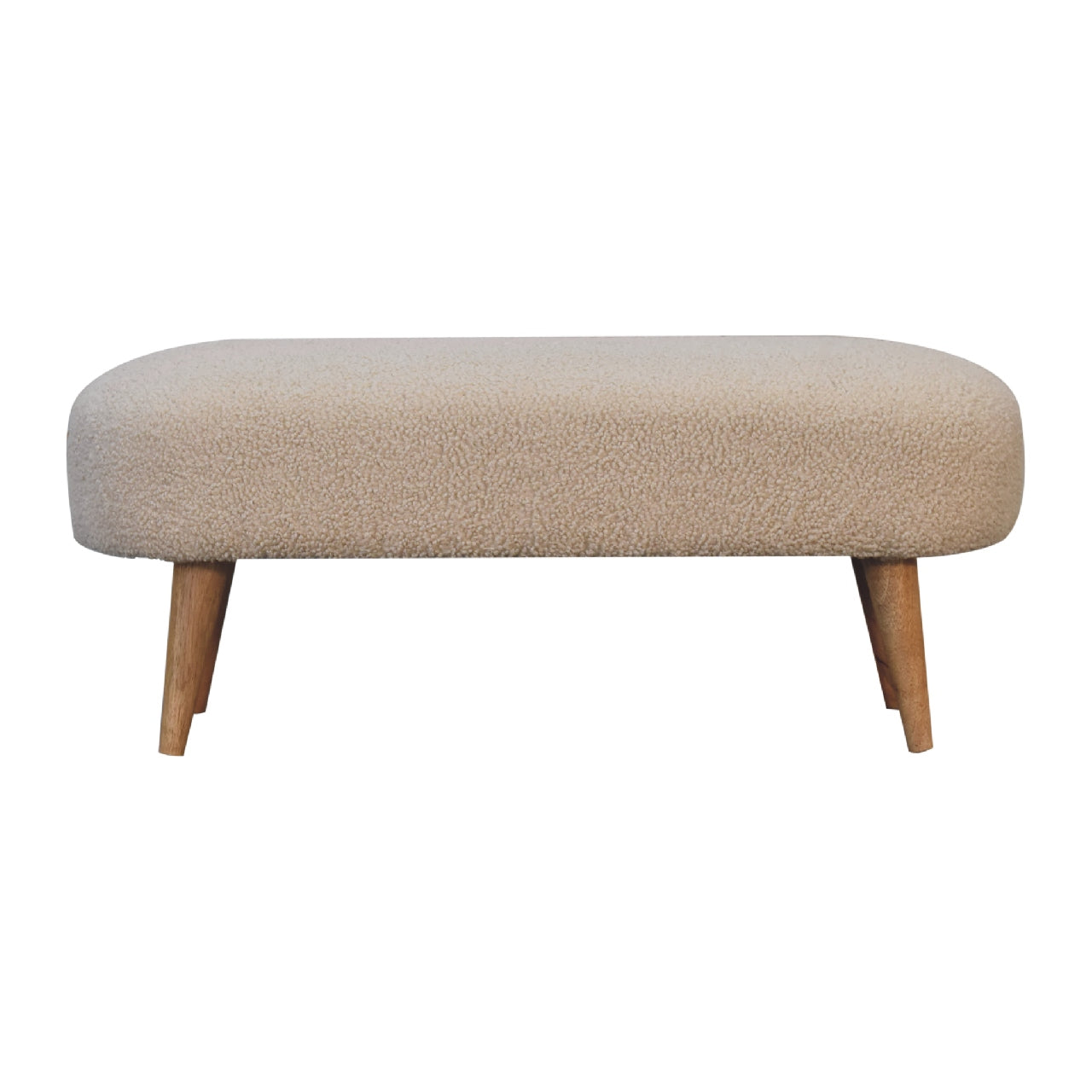 Handwoven Boucle Hallway Entryway Bench