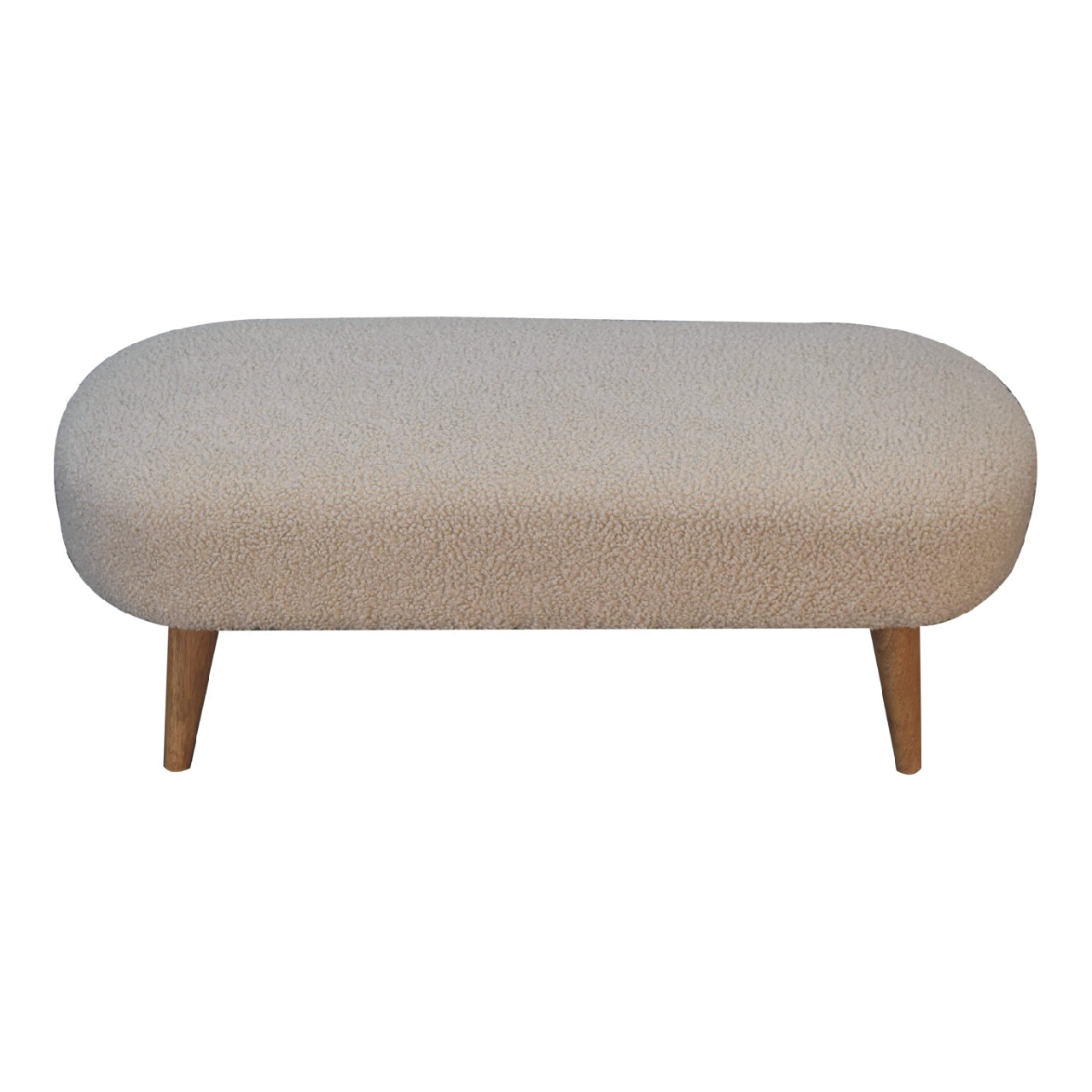 Handwoven Boucle Hallway Entryway Bench