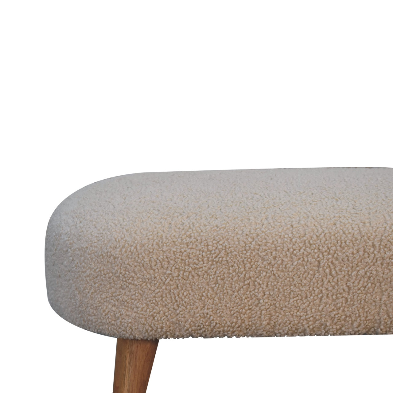 Handwoven Boucle Hallway Entryway Bench