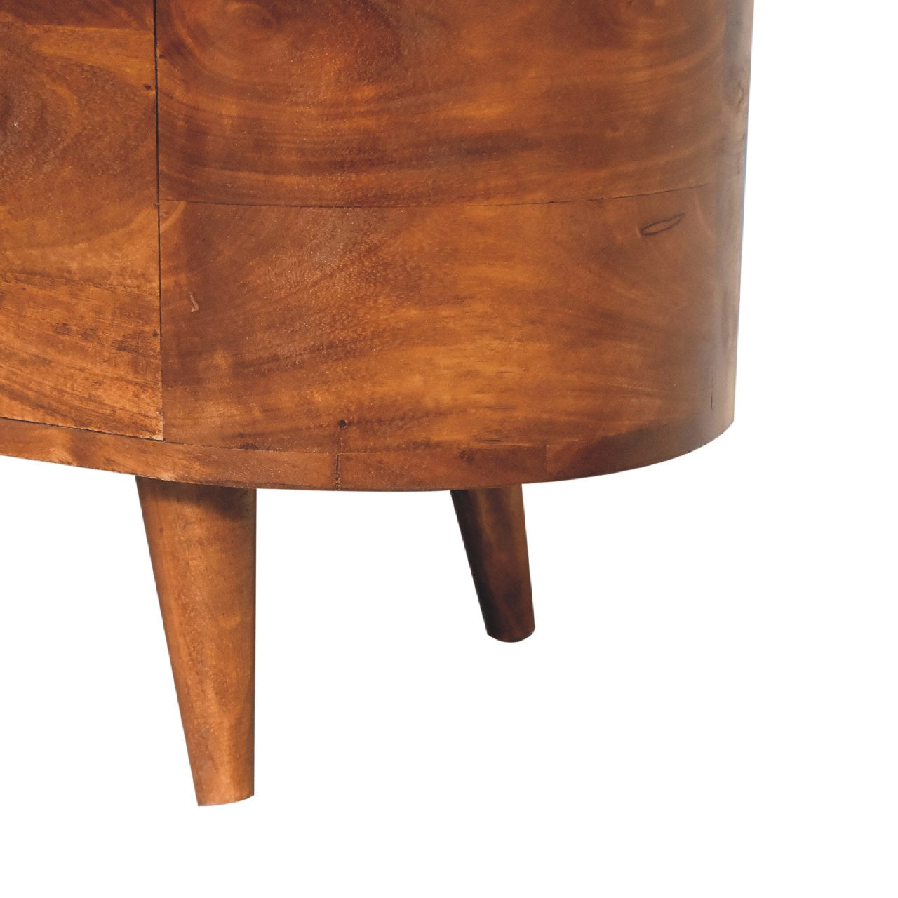 Chestnut Rounded Oval Lid up Blanket Box