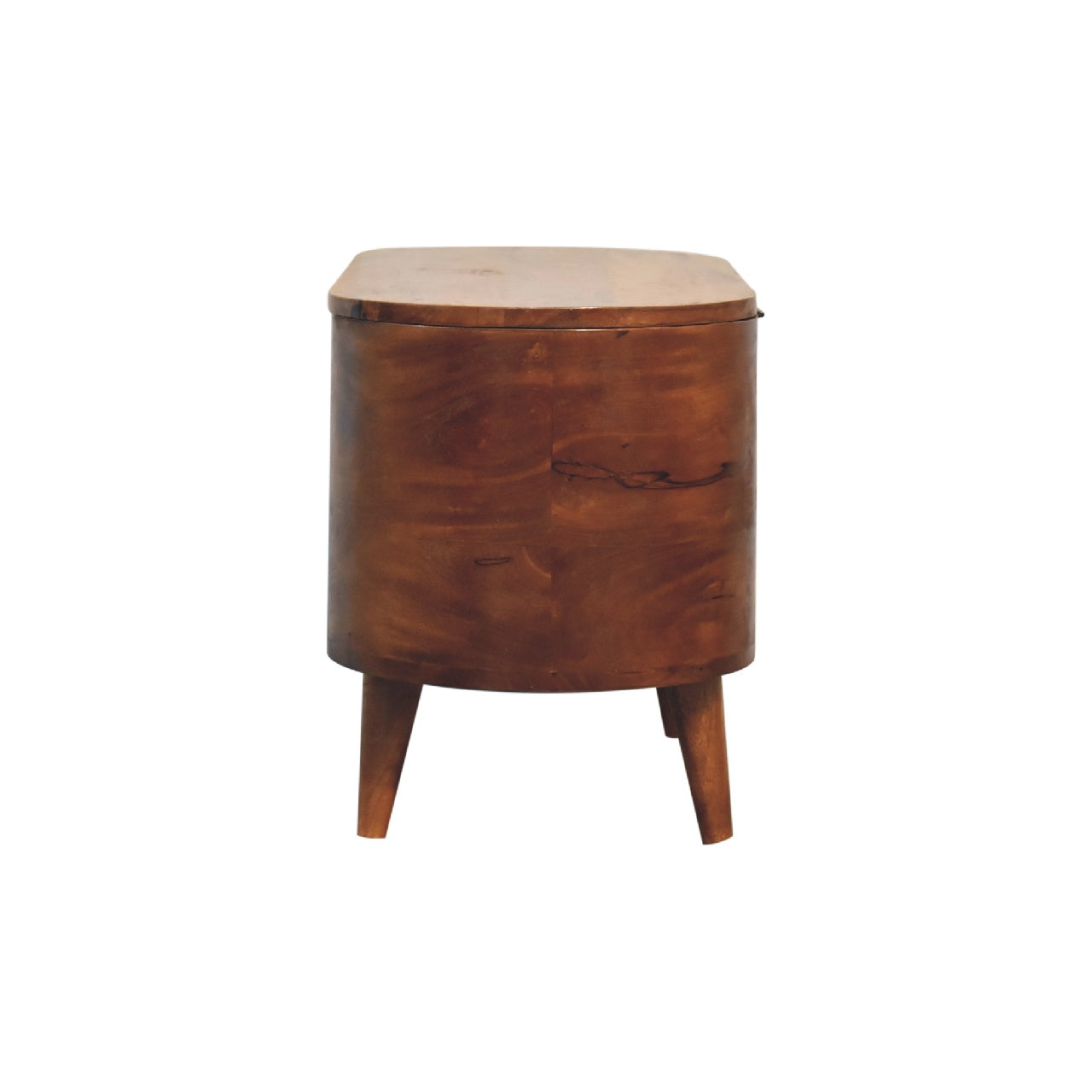 Chestnut Rounded Oval Lid up Blanket Box