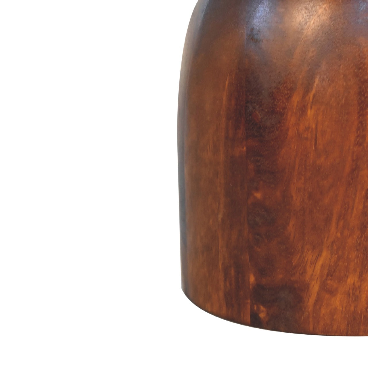 Little Round Wooden Chestnut Side Table