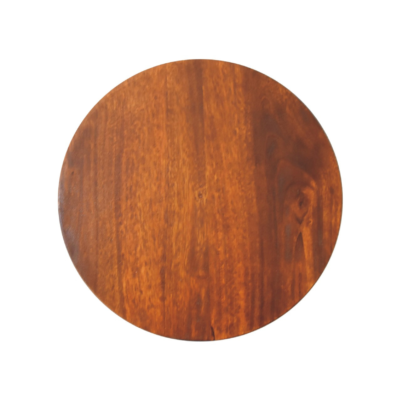 Little Round Wooden Chestnut Side Table