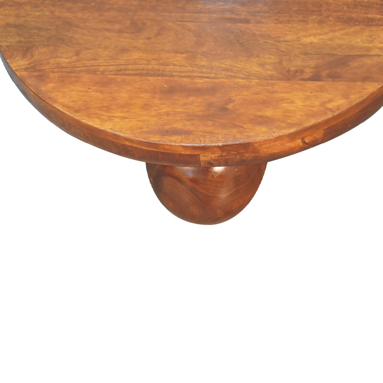 Solid Wood Chestnut Central Ball Coffee Table