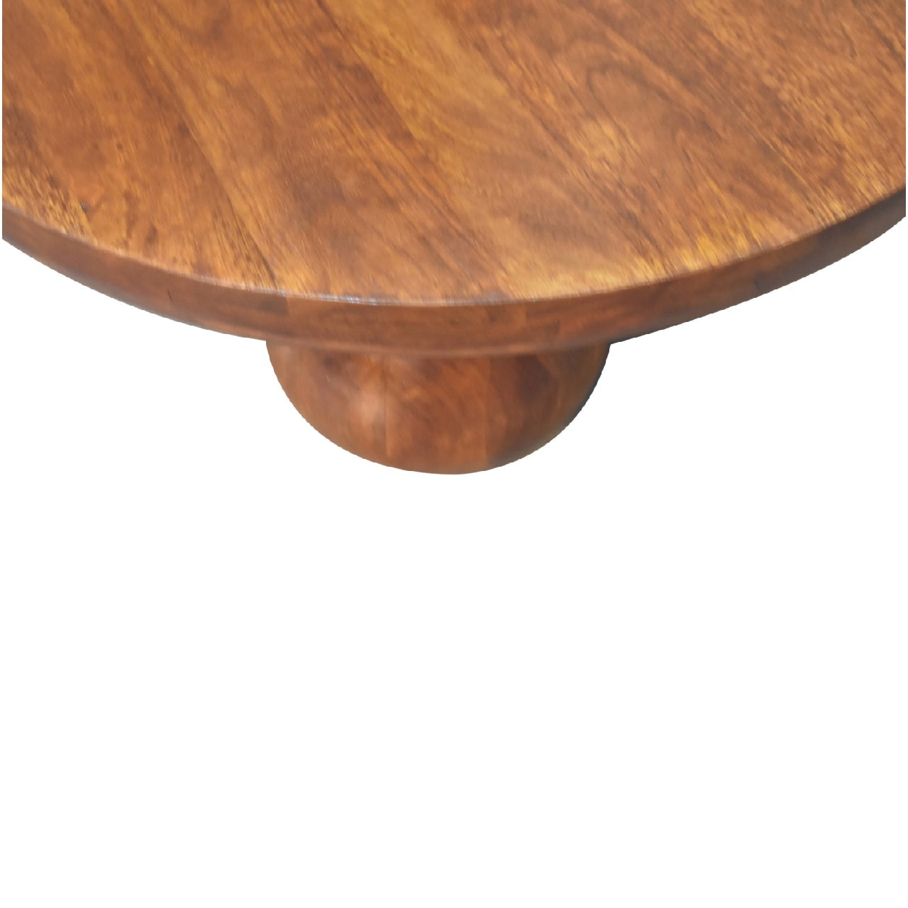 Solid Wood Chestnut Central Ball Coffee Table