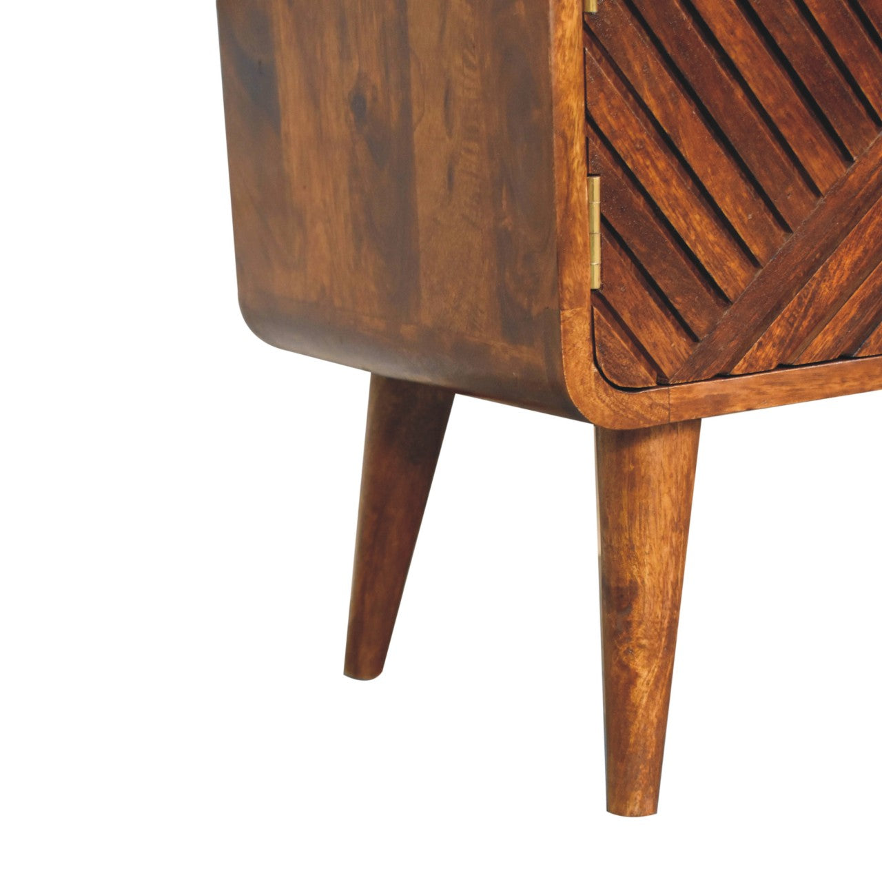 Boucle Carved Chestnut Telephone Table Entryway Bench