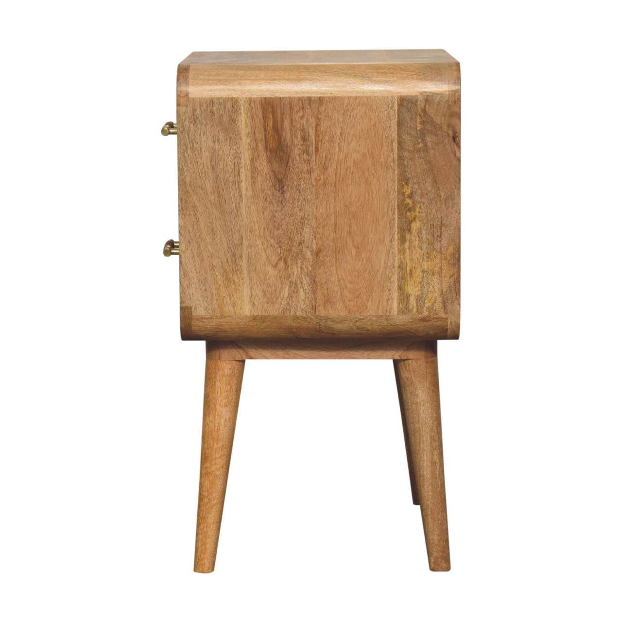 wooden T-bar Ridged Bedside table