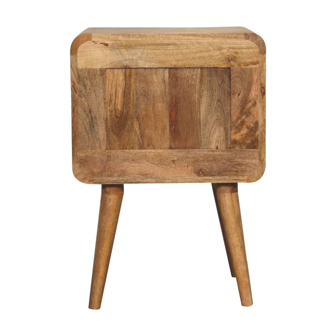 wooden T-bar Ridged Bedside table