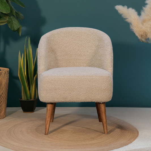 Cream Boucle Tub Chair