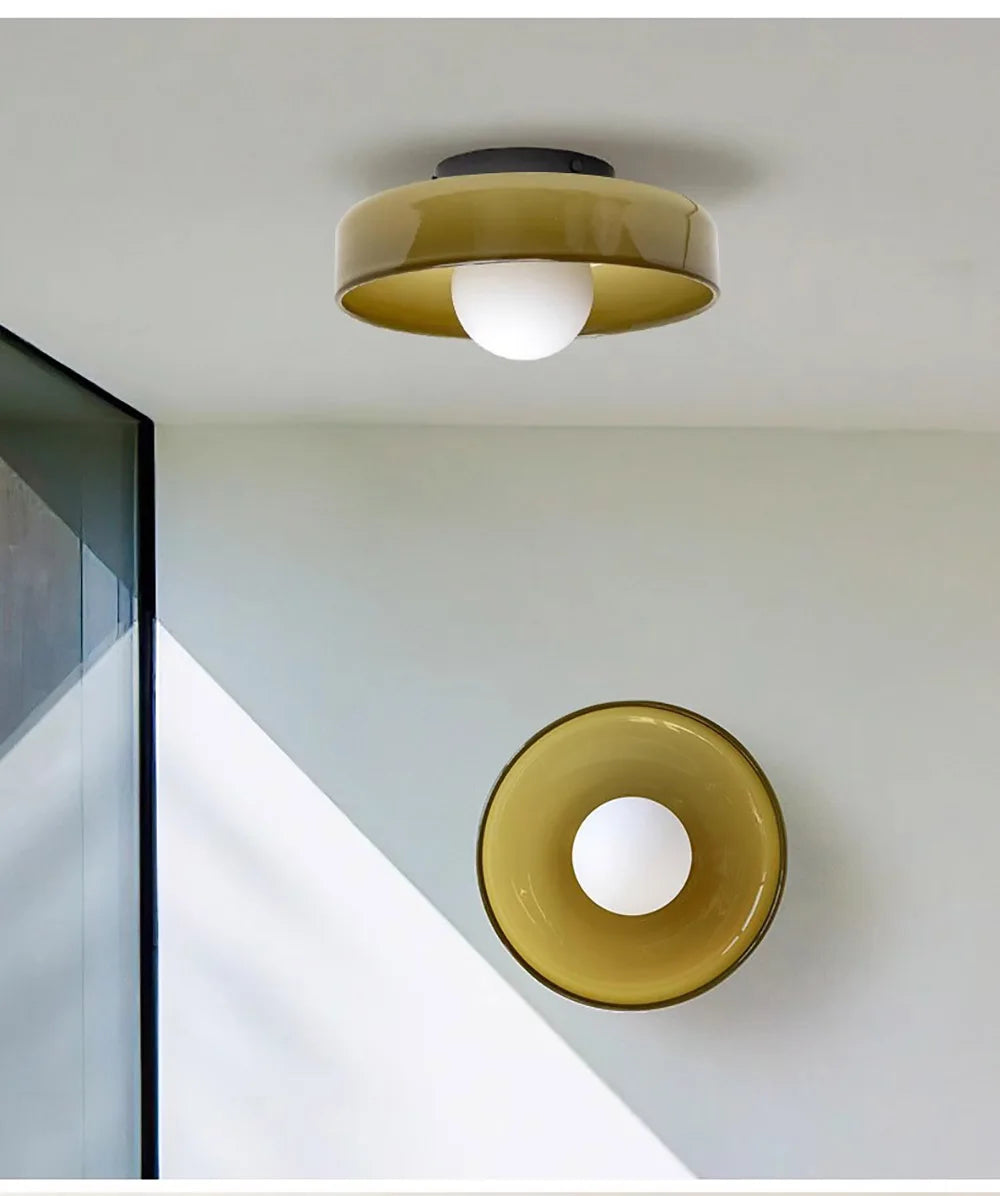 Nordic Glass Ceiling Light Single Head G9 Lamp Source Wall Lamp For Entryway Hallway Aisle Balcony Living Room Bedroom Fixtures