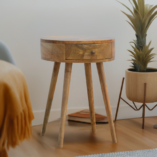 Nordic Circular Shaped Bedside lamp table