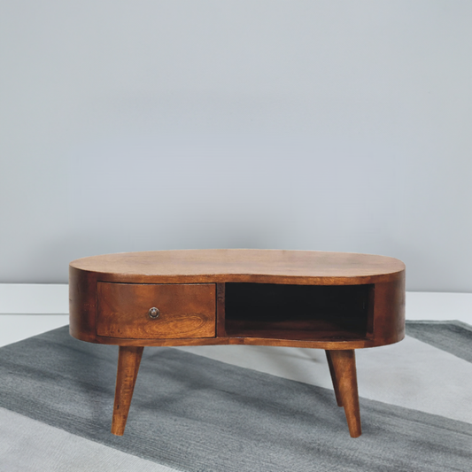 Mini Chesnut Wave Coffee Table