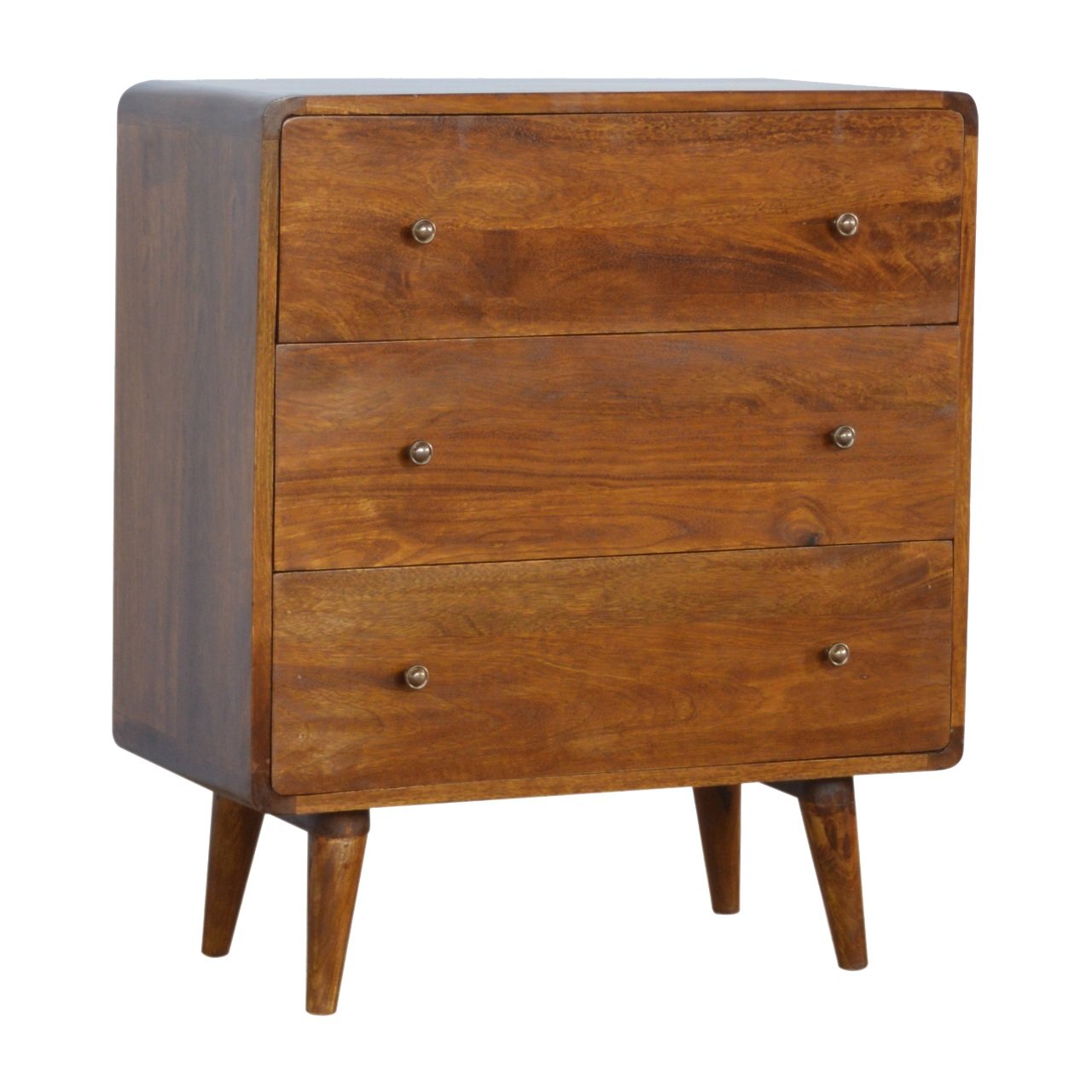 Curved Chestnut Chest Of Draws