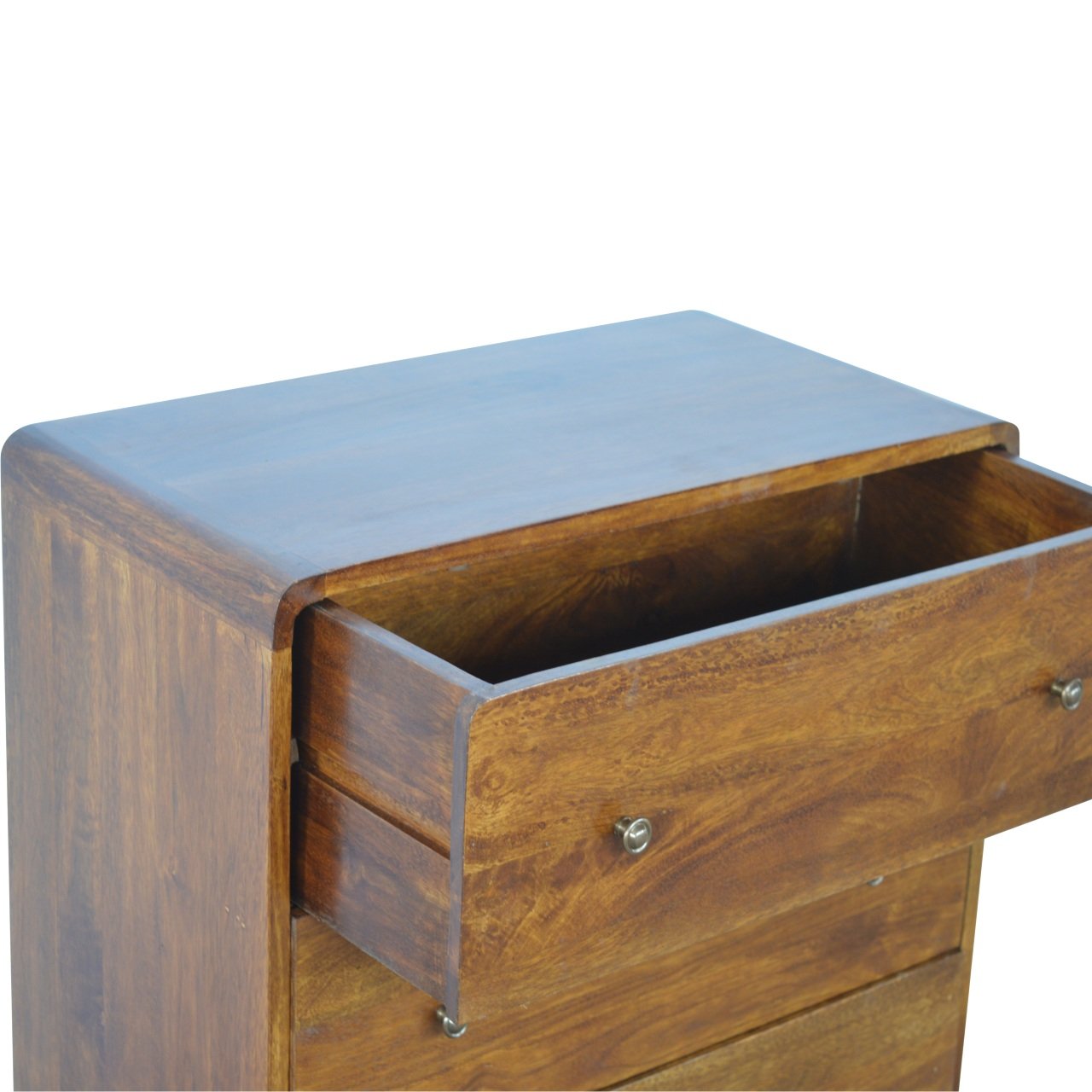 Curved Chestnut Chest Of Draws