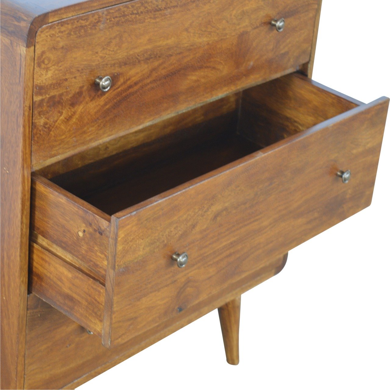 Curved Chestnut Chest Of Draws