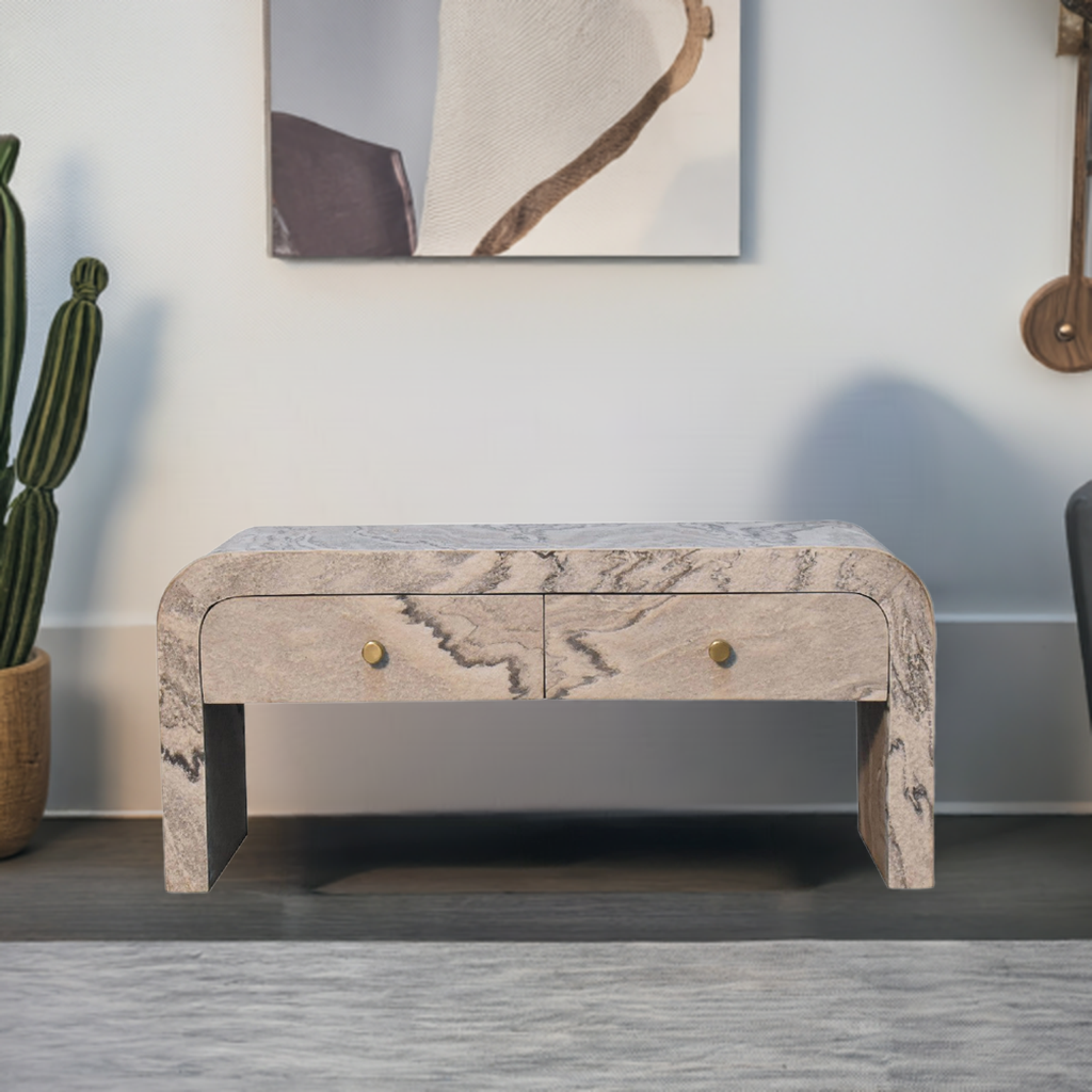 Nouveau marble effect Media Unit