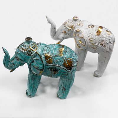 Wood Carved Elephant - home decor