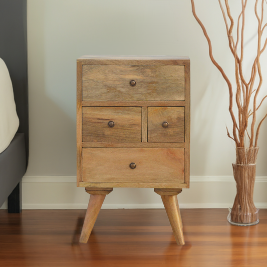 Nordic Style 4 Drawer Multi Bedside