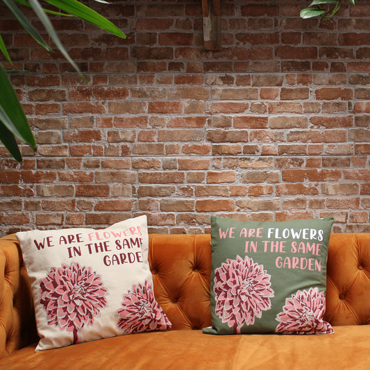 3x Printed Cotton Cushion Cover