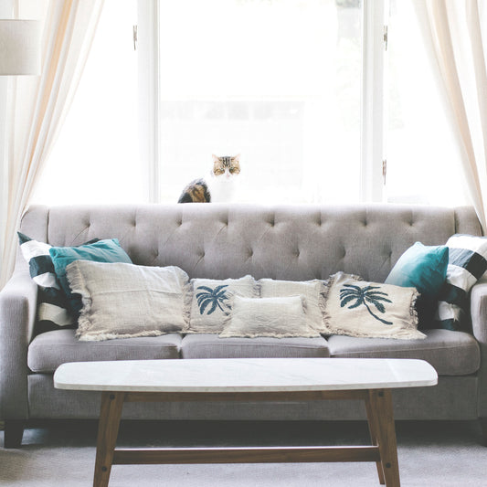 Linen Cushion cover with fringe