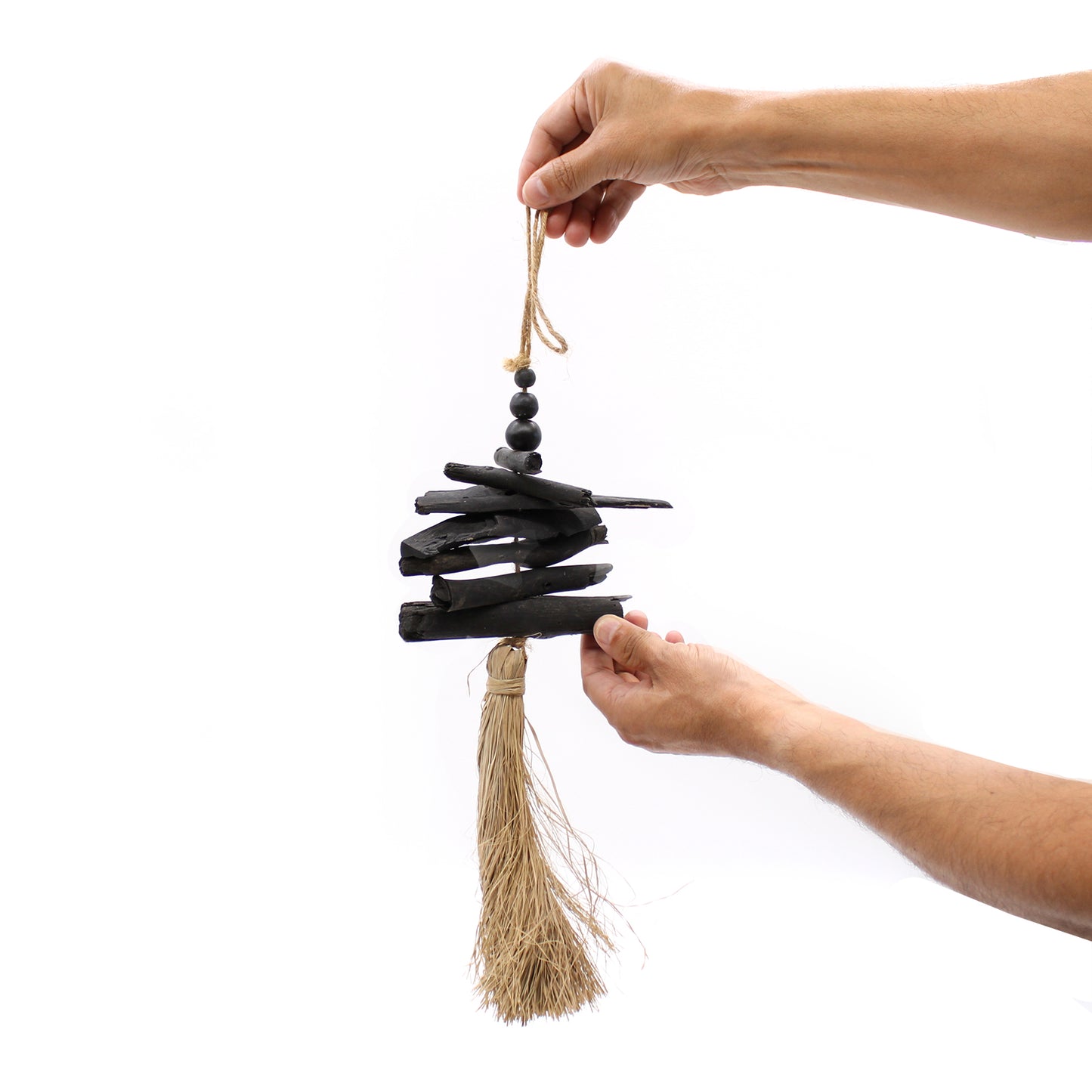 Hanging Driftwood Tassel 42cm wall hanging