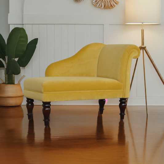 Mustard Velvet Chaise