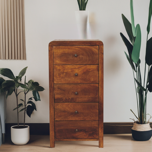 Aspen Tallboy Chest Of Draws Solid Wood