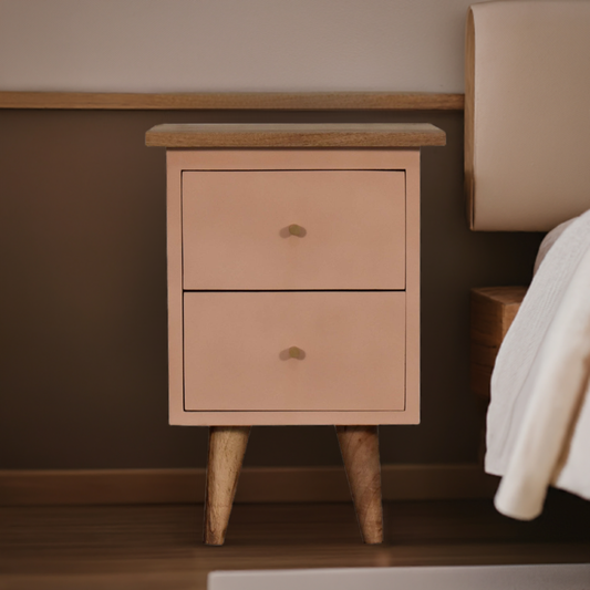 Blush Pink Hand Painted Bedside